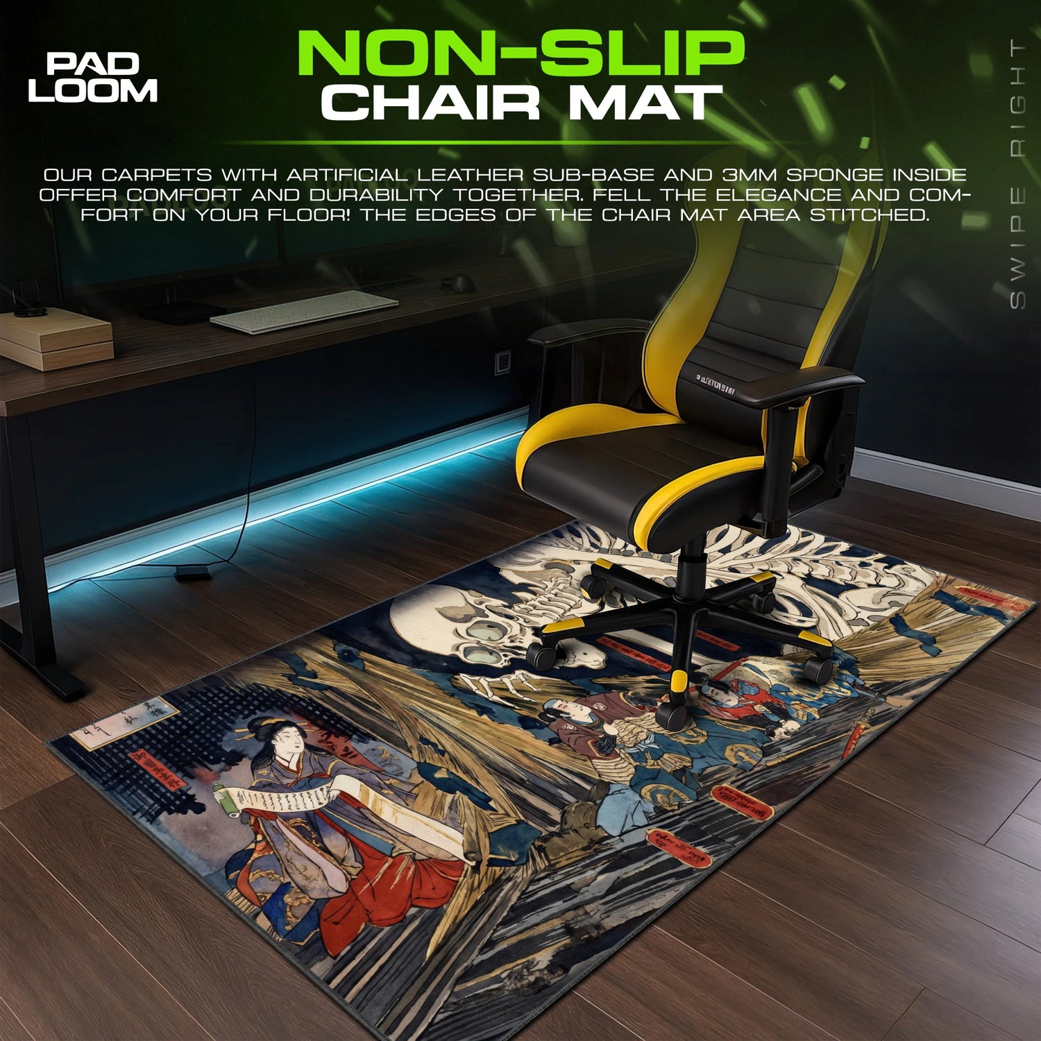 Skeleton Specter Mouse Pad - Ukiyo-e Desk Mat