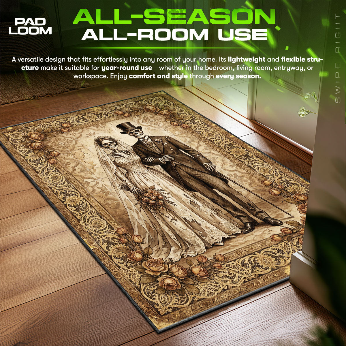 Detailed close-up of Skeleton rug pattern