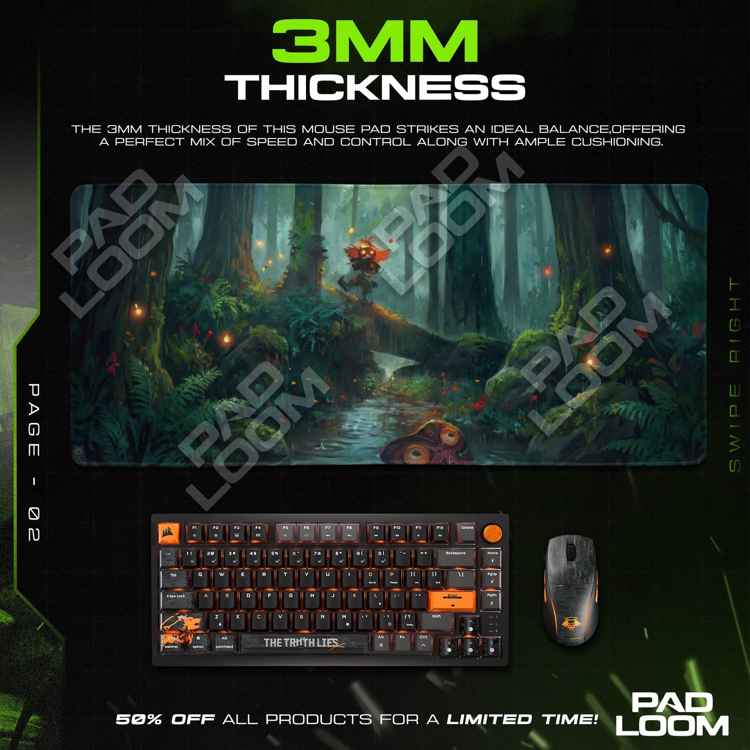 Skull Kid Forest Mask Mouse Pad - Zelda Desk Mat