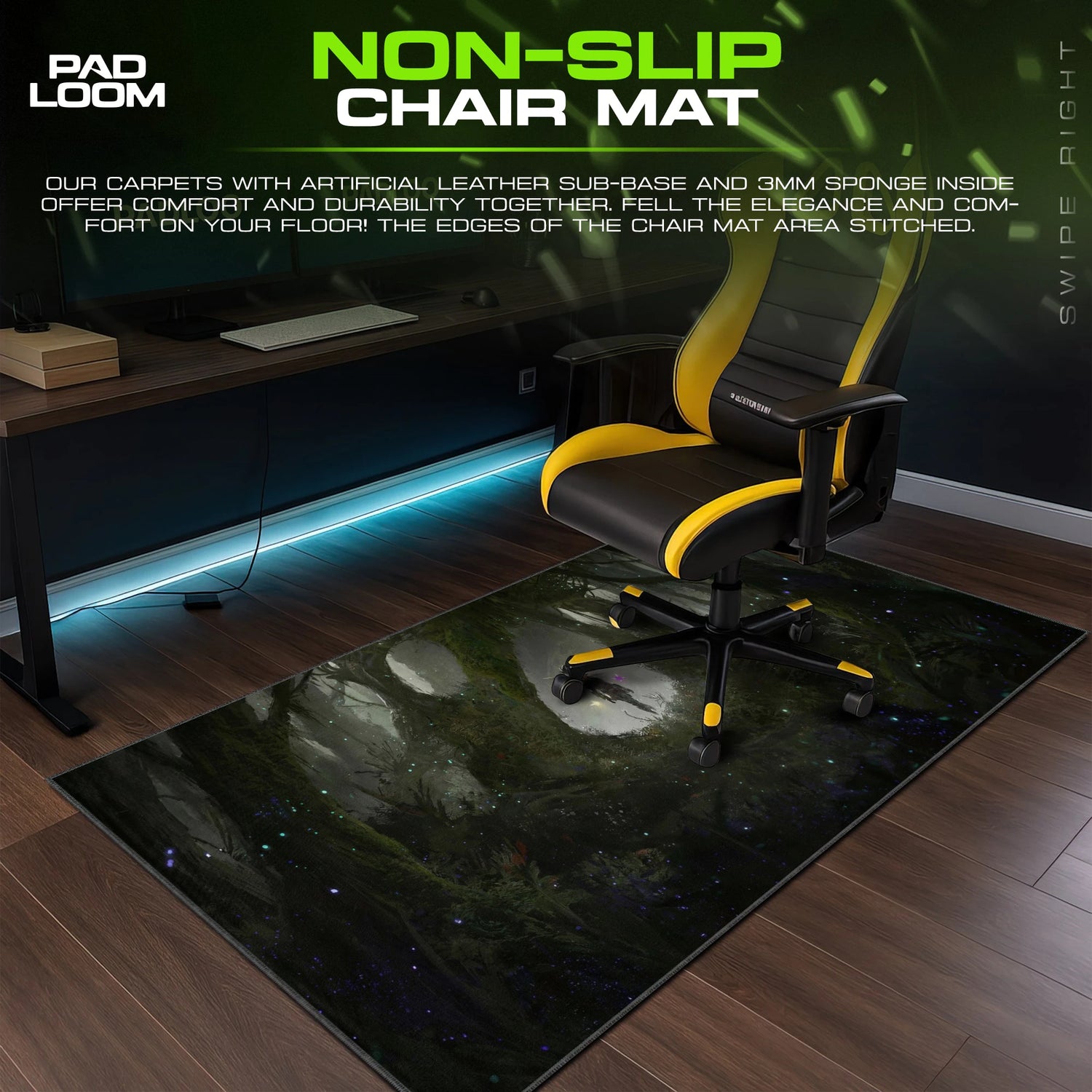 Skull Kid Glowing Wood Mouse Pad - Zelda Desk Mat