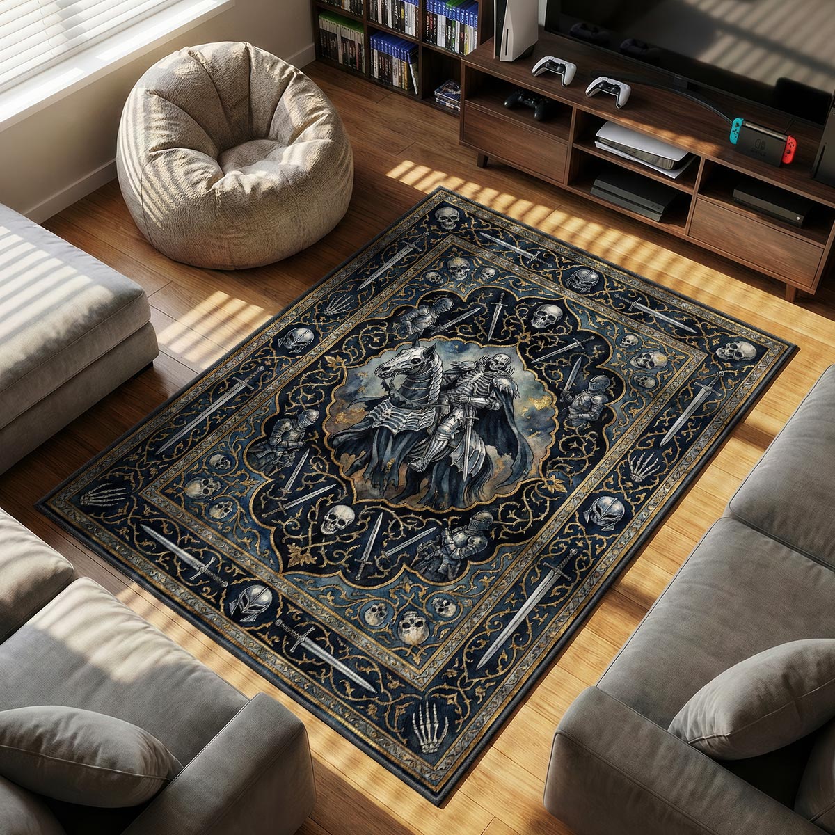Skull Knight Harbinger Rug - Berserk Chair Mat