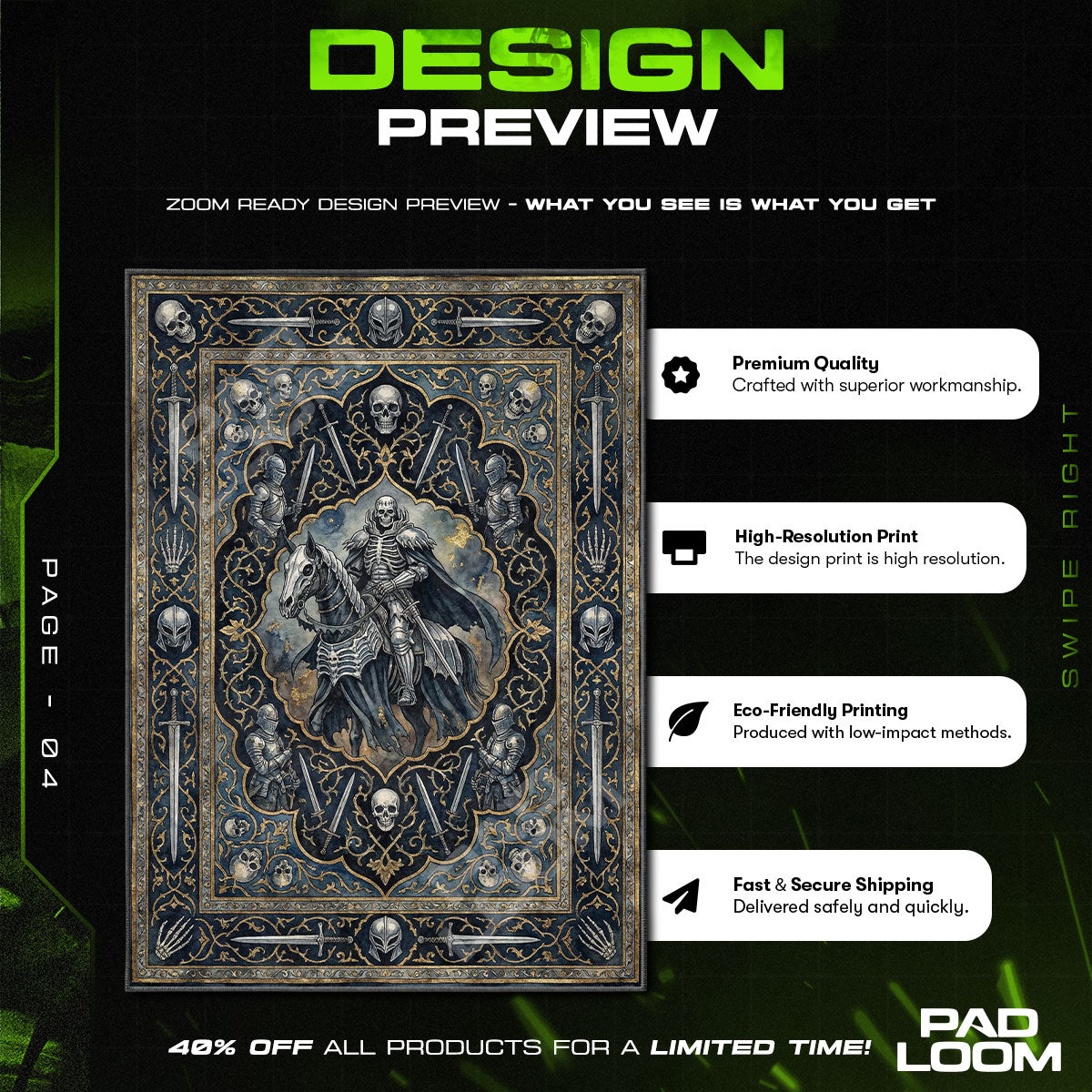 Skull Knight Harbinger Rug - Berserk Chair Mat