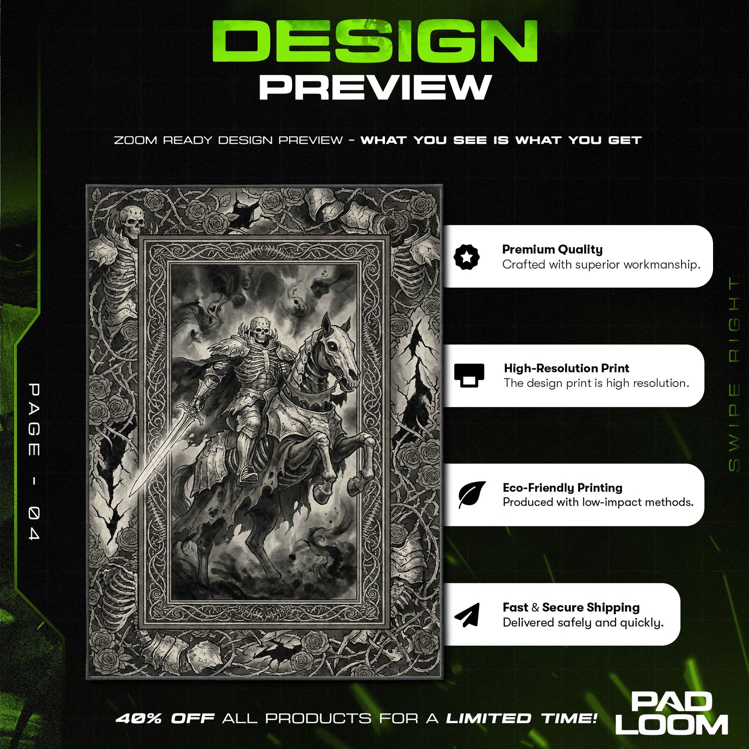 Chair character design printed on rug