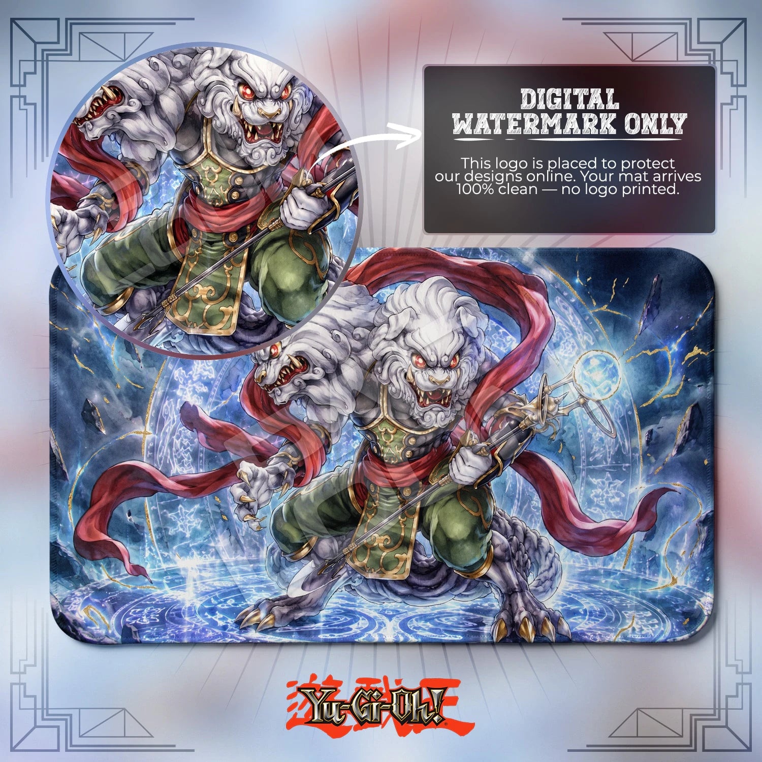Skuna Leonine Rakan Twin Playmat - Yugioh Mat