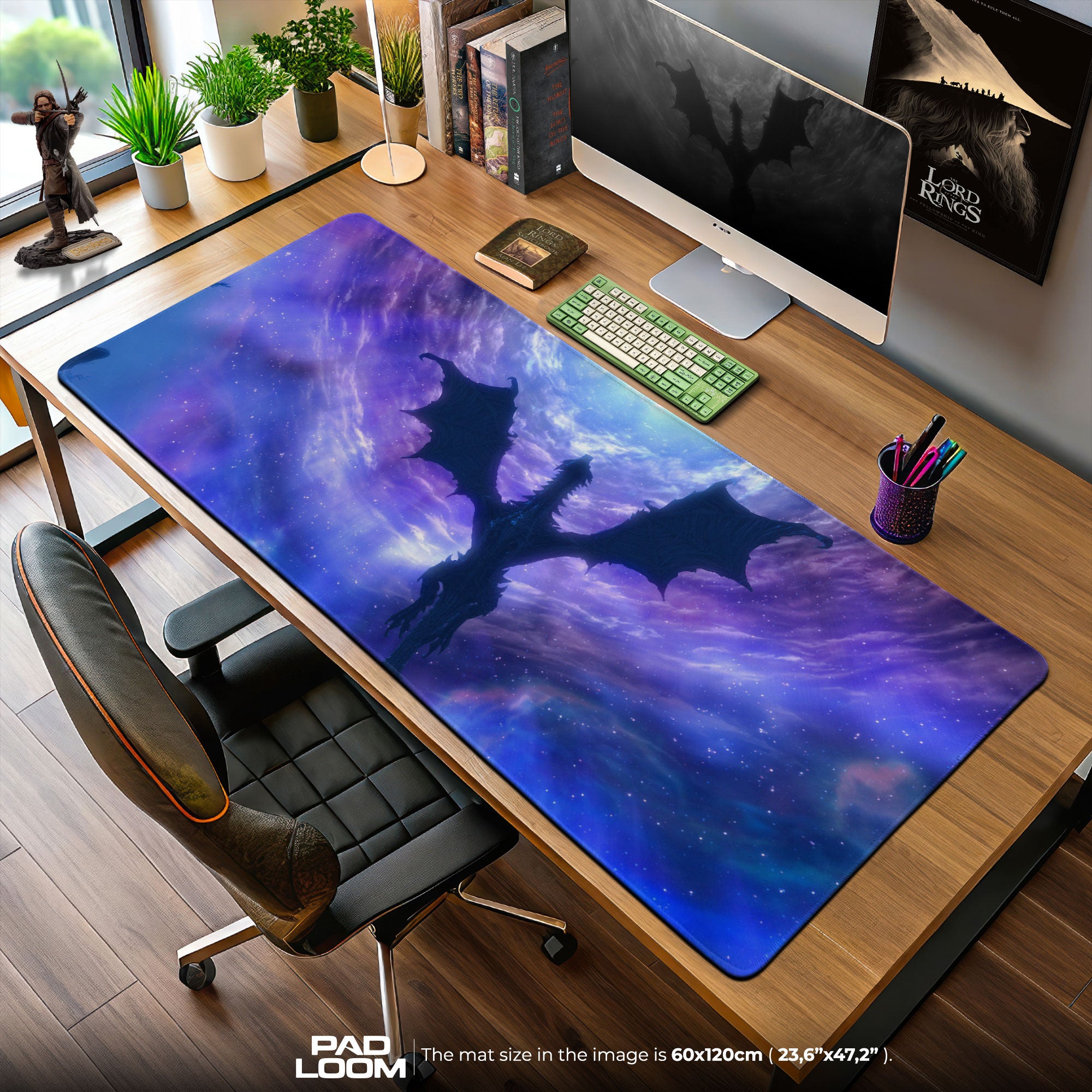 Skyrim Alduin Mouse Pad, Game Dragon Gaming Desk Mat