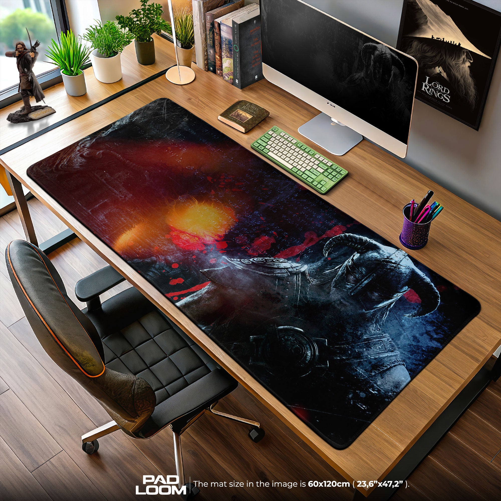 Skyrim Dragonborn Mouse Pad, Game Hero Gaming Desk Mat