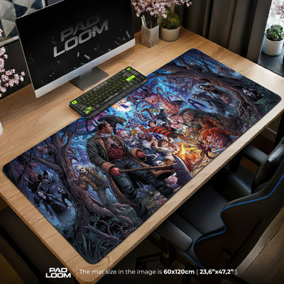Slasher Campfire Coven Mouse Pad - Horror Desk Mat