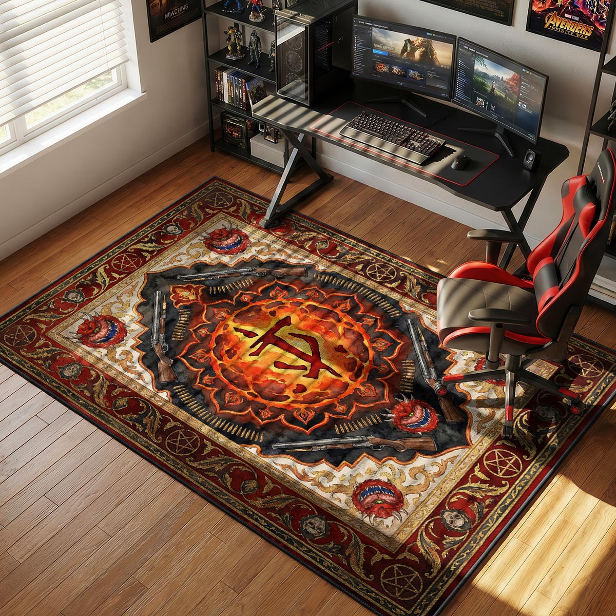 Slayer Mark Demonic Doom Room rug — main product view
