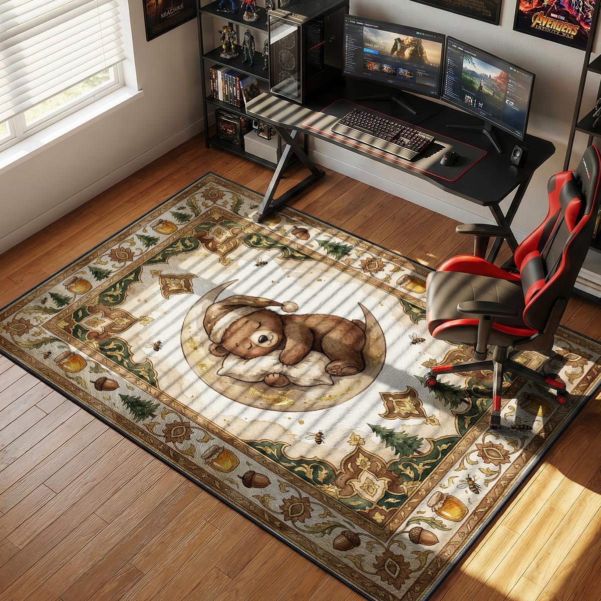 Sleepy Baby Bear Nursery Kids rug — main product view