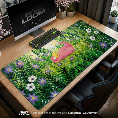 Slowpoke Blumen-Nickerchen Mauspad - Pokémon Schreibtischunterlage
