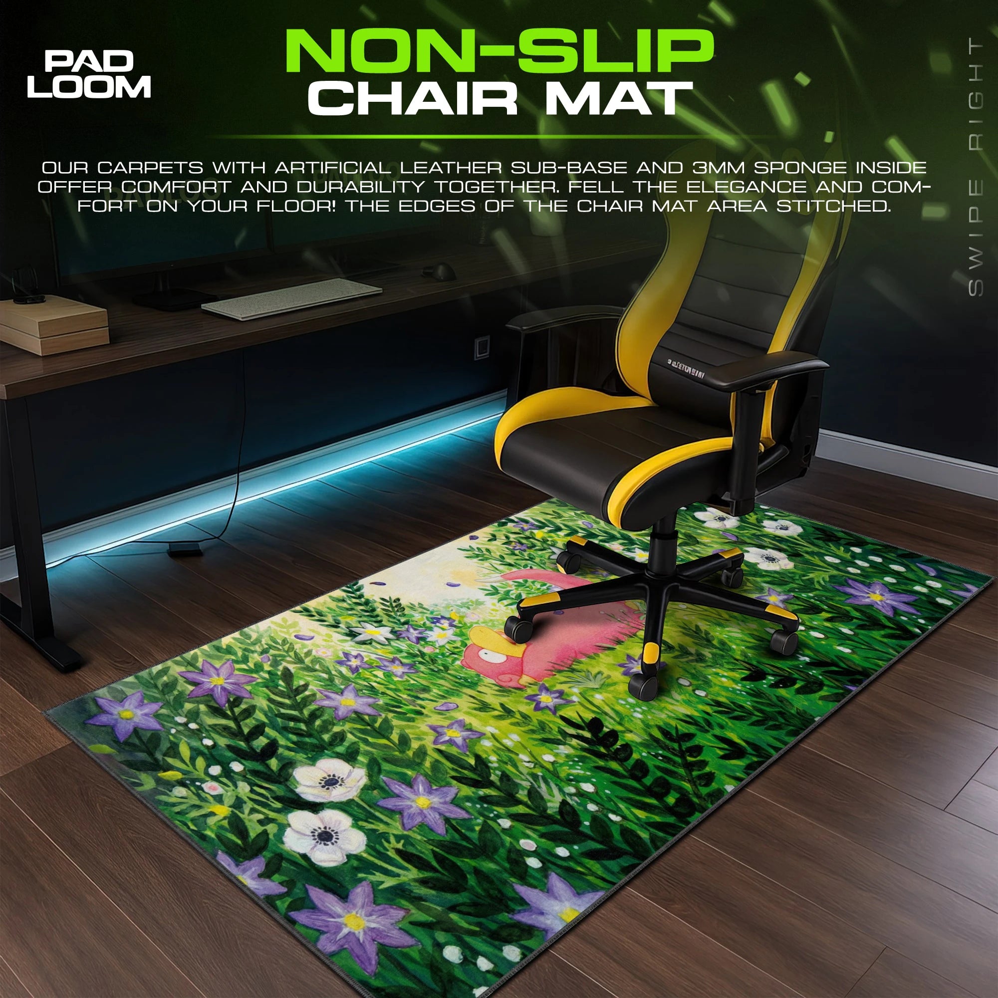 Slowpoke Flower Doze Mouse Pad - Pokemon Desk Mat
