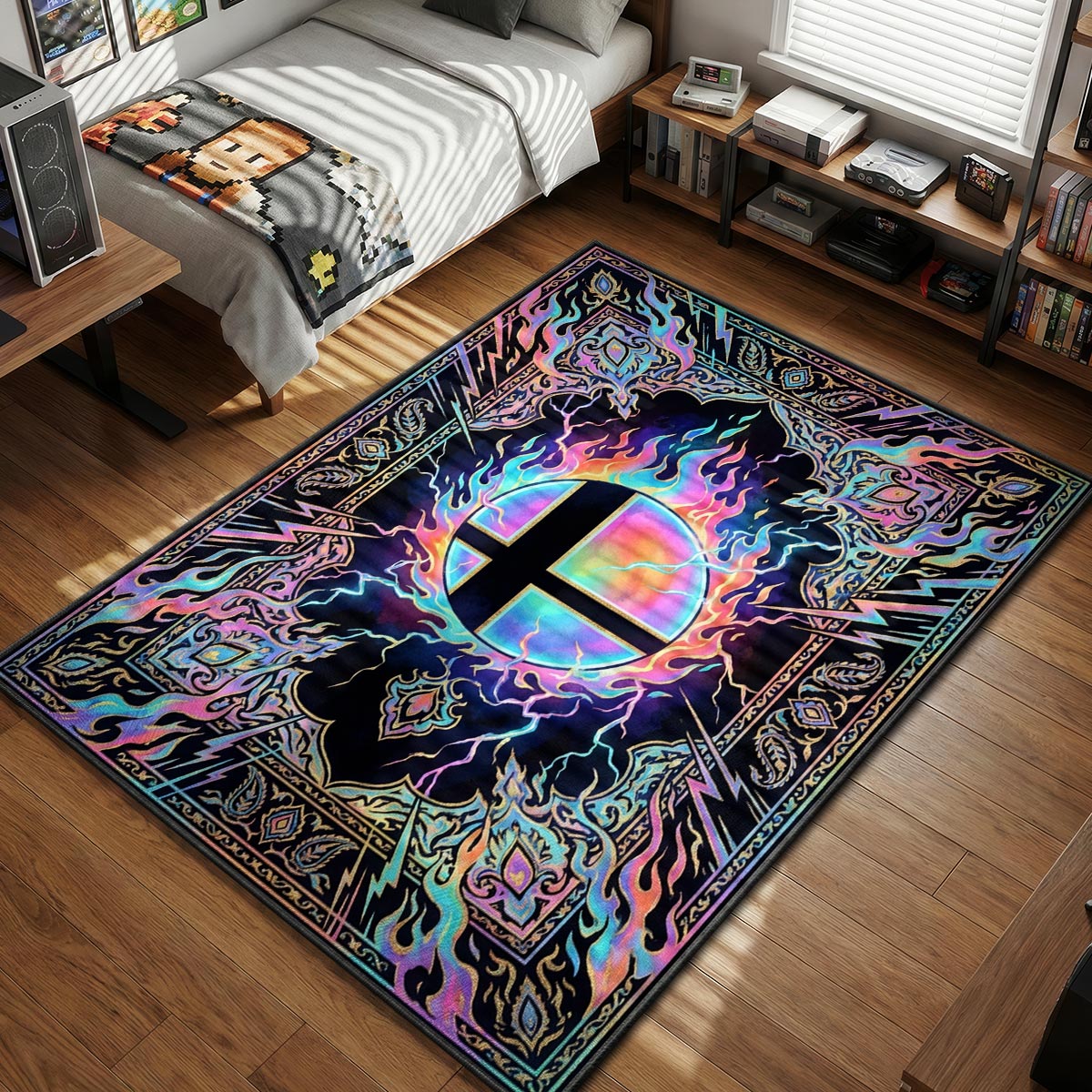 Smash Disk Rug Smash Ball Mystic Flame Rug - Smash Bros Chair Mat | Padloom