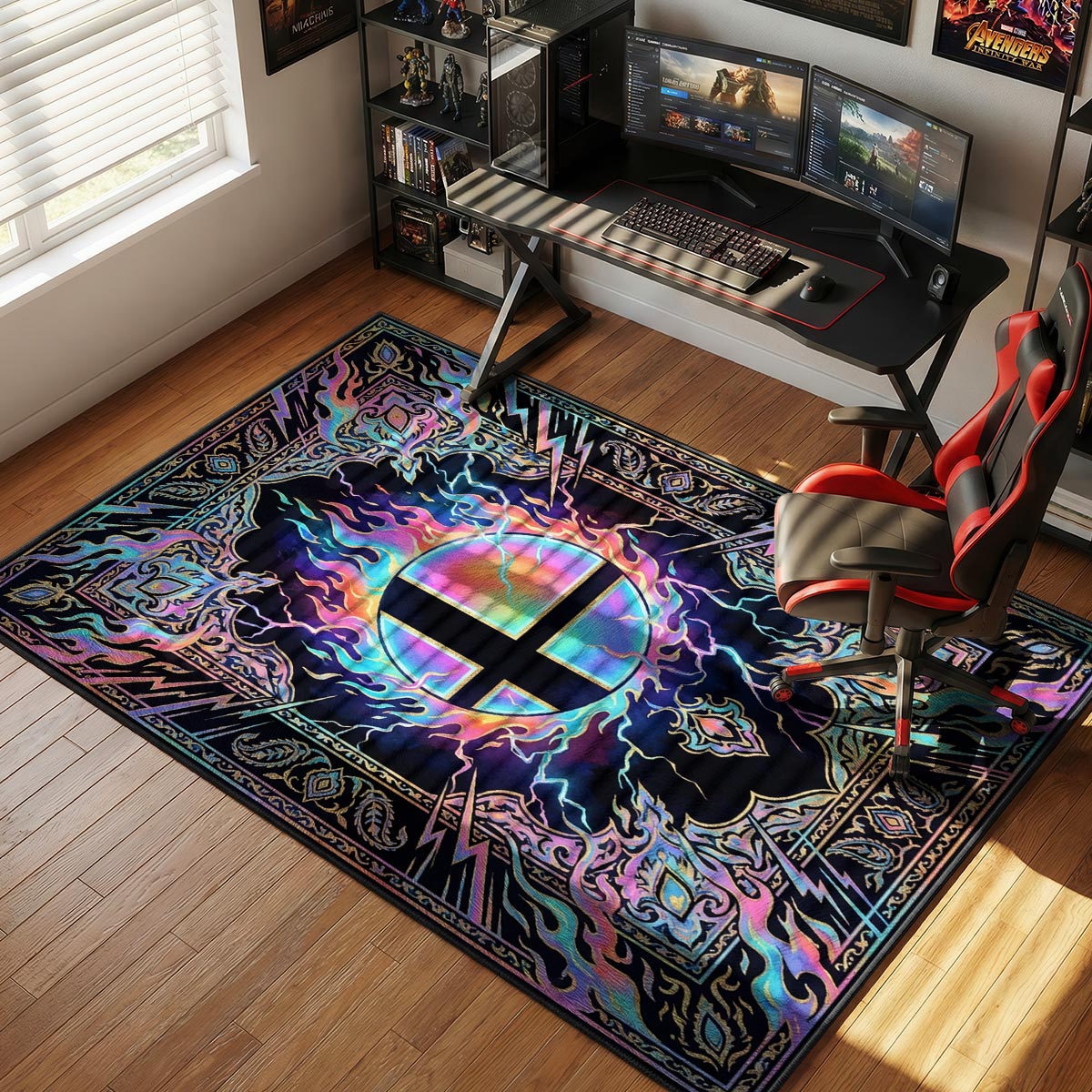 Smash Ball Mystic Flame Smash Bros Chair rug — main product view