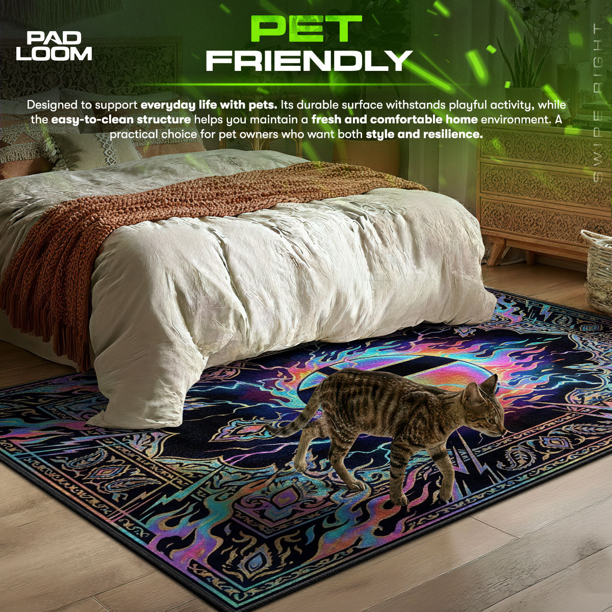 Detailed close-up of Smash rug pattern