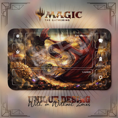 Smaug Hoard Playmat - LOTR MTG Magic Mat
