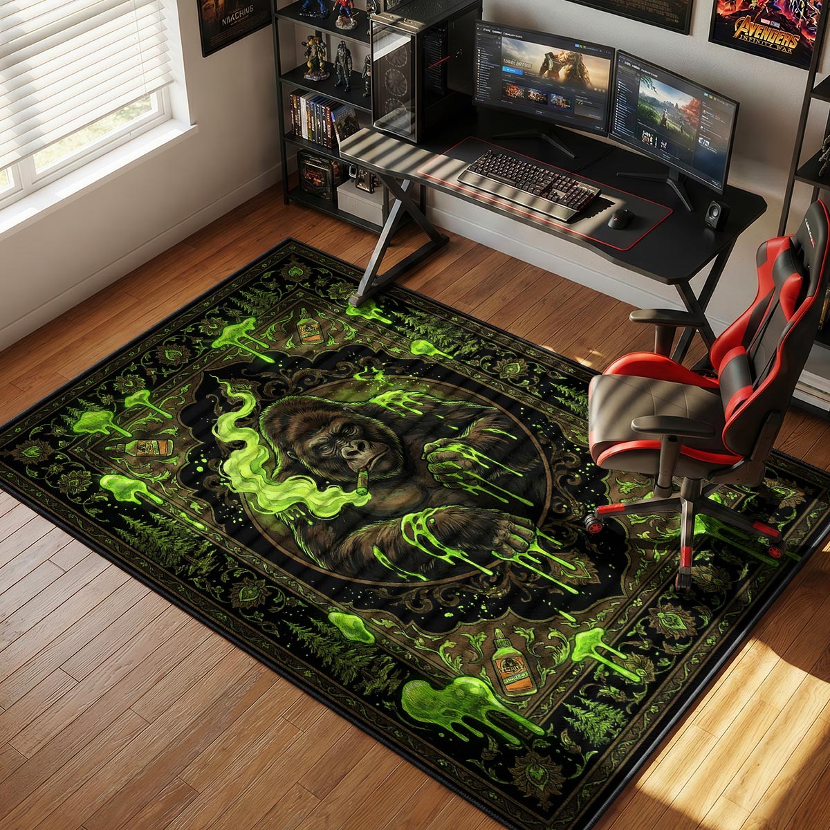 Smoking Gorilla Slime Rug - Hype Floor Mat