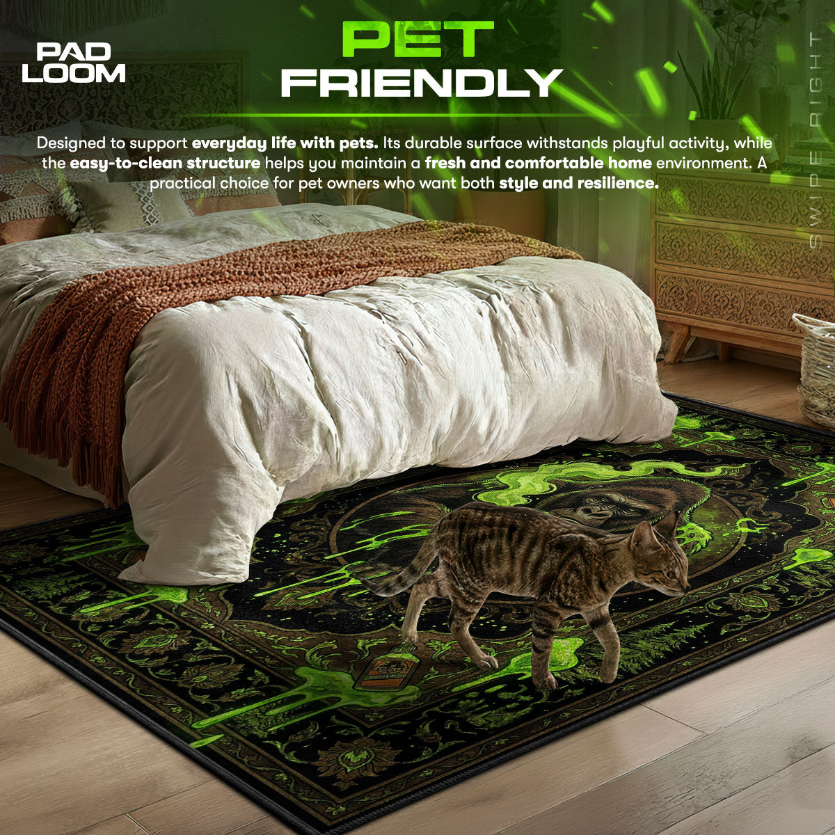 Smoking Gorilla Slime Rug - Hype Floor Mat