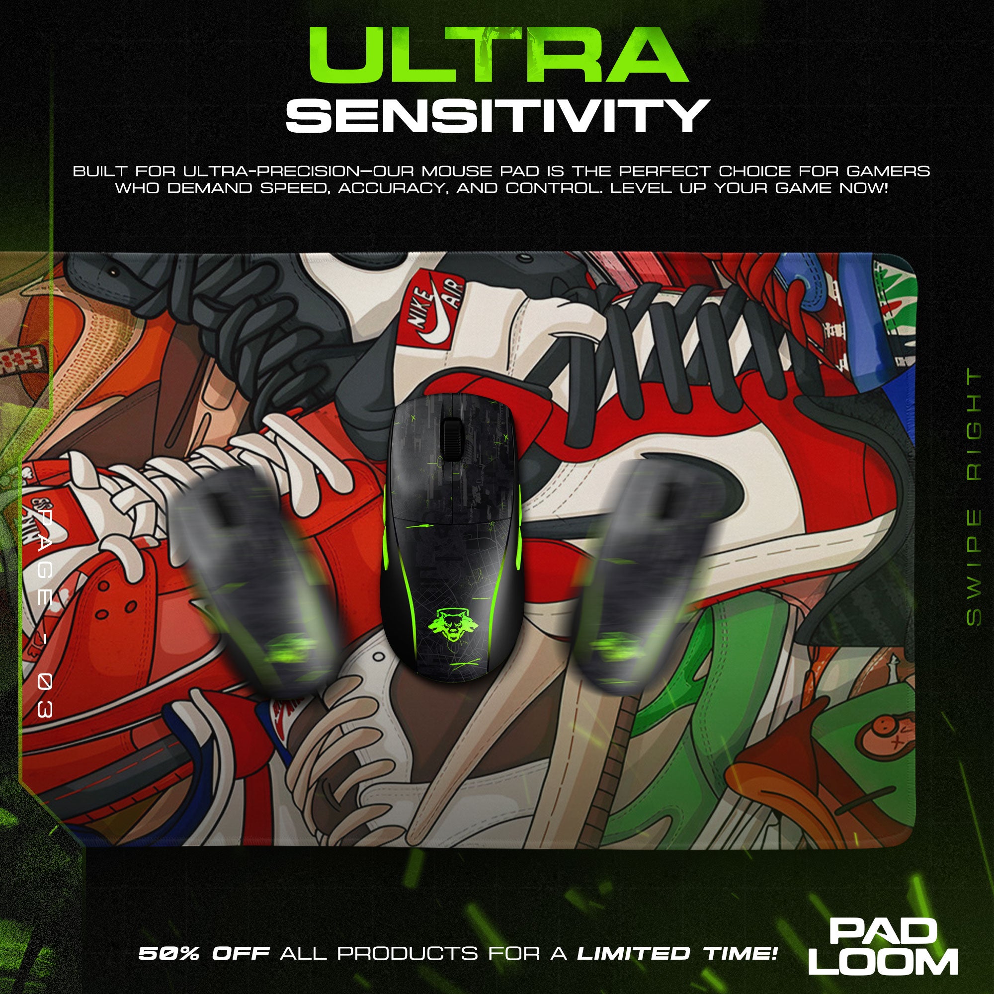 Sneakerhead Mouse Pad - Streetwear Art Desk Mat