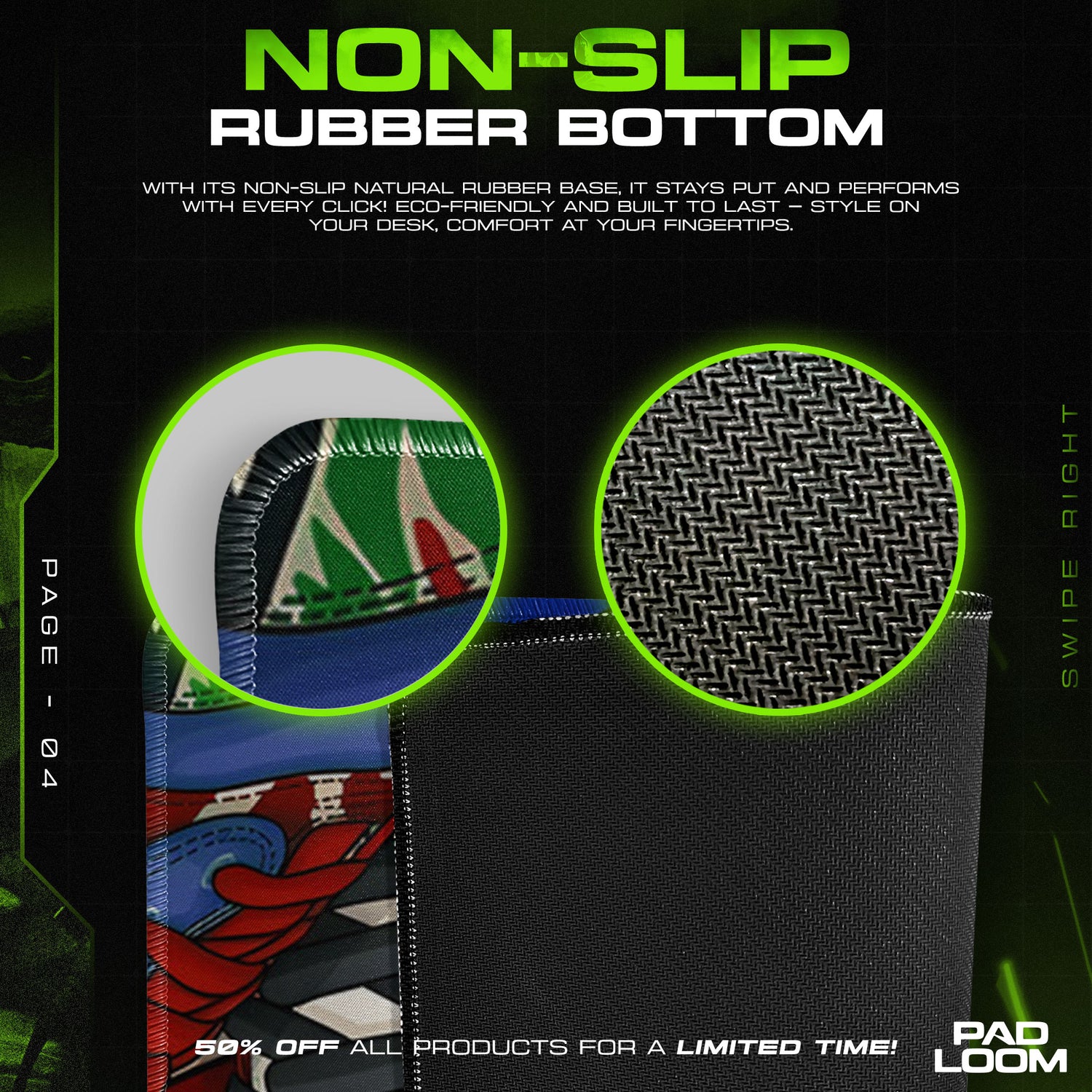 Detailed close-up of Sneakerhead mouse pad pattern