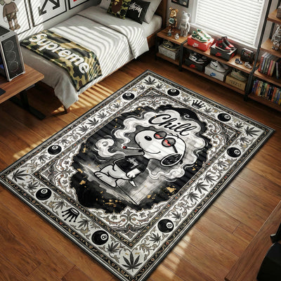 Snoopy Stussy Chill Smoker Rug - Hypebeast Floor Mat
