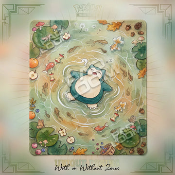 Snorlax Drift 2-player Pokemon TCG playmat, 24x28 in duel mat design