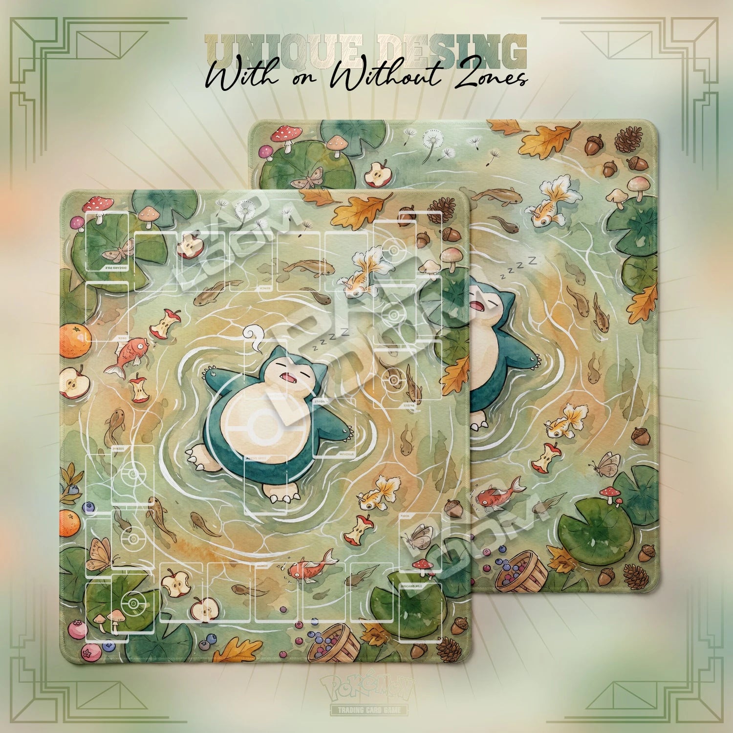 Snorlax Drift Playmat - 2 Player Pokemon TCG Mat