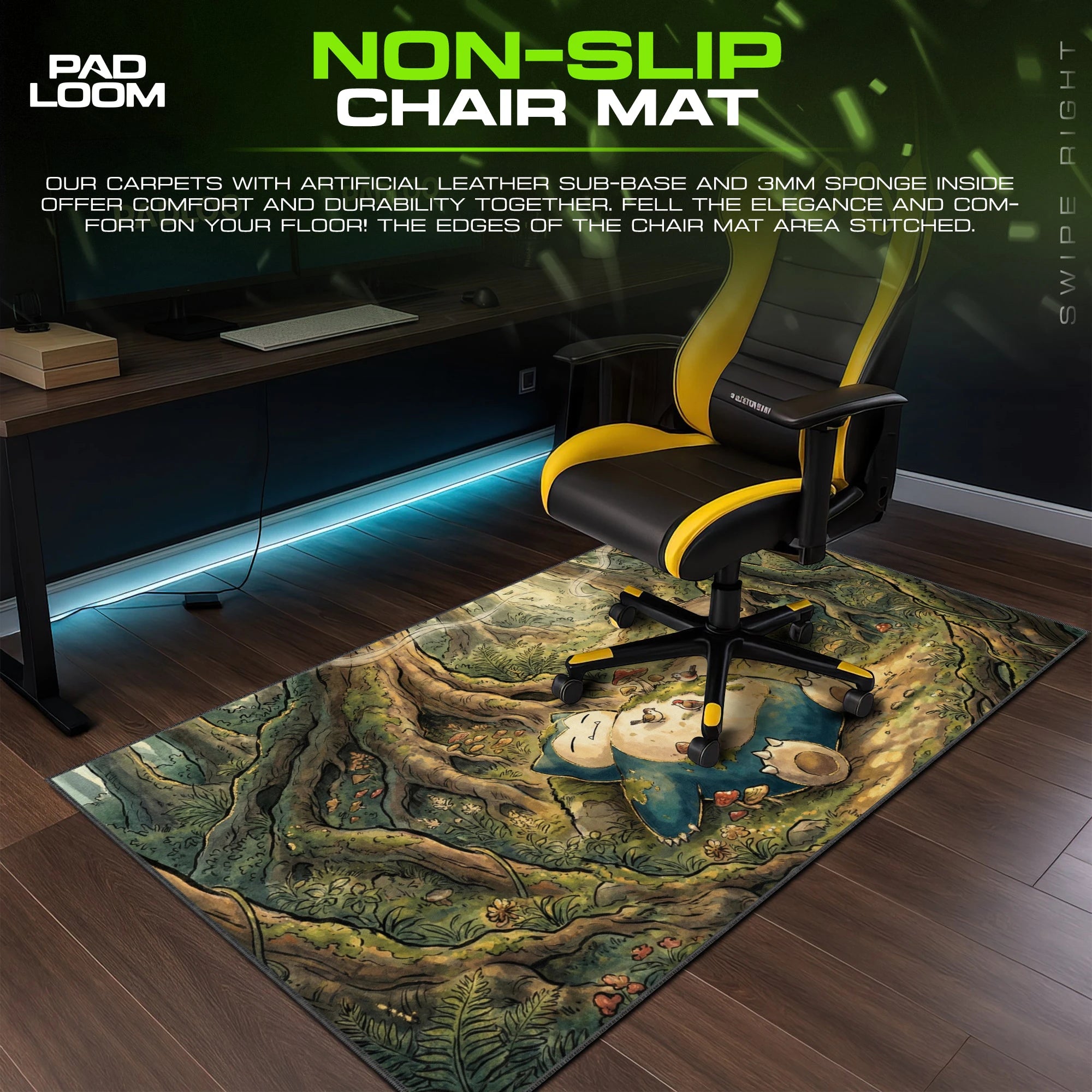 Snorlax Forest Nap Mouse Pad - Pokemon Desk Mat