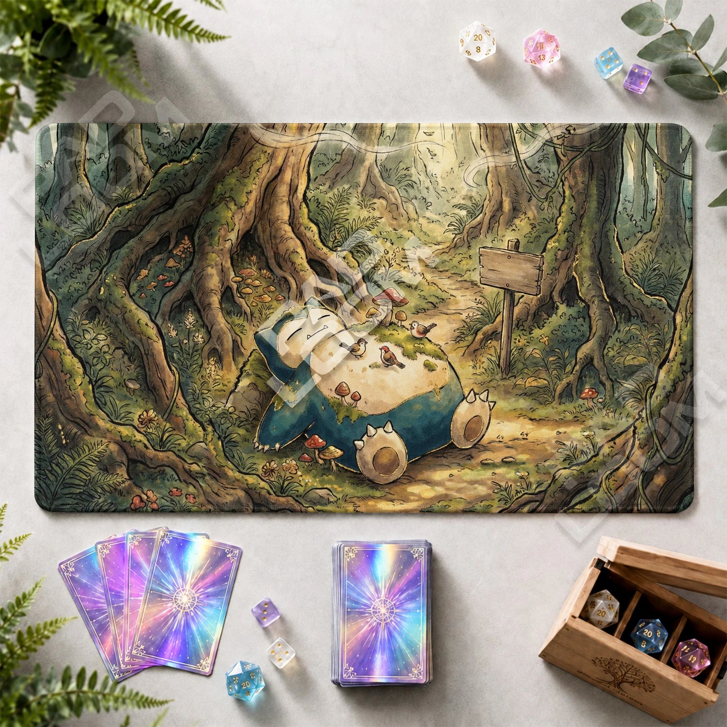 Snorlax Forest Playmat - Pokemon TCG Mat - view 2