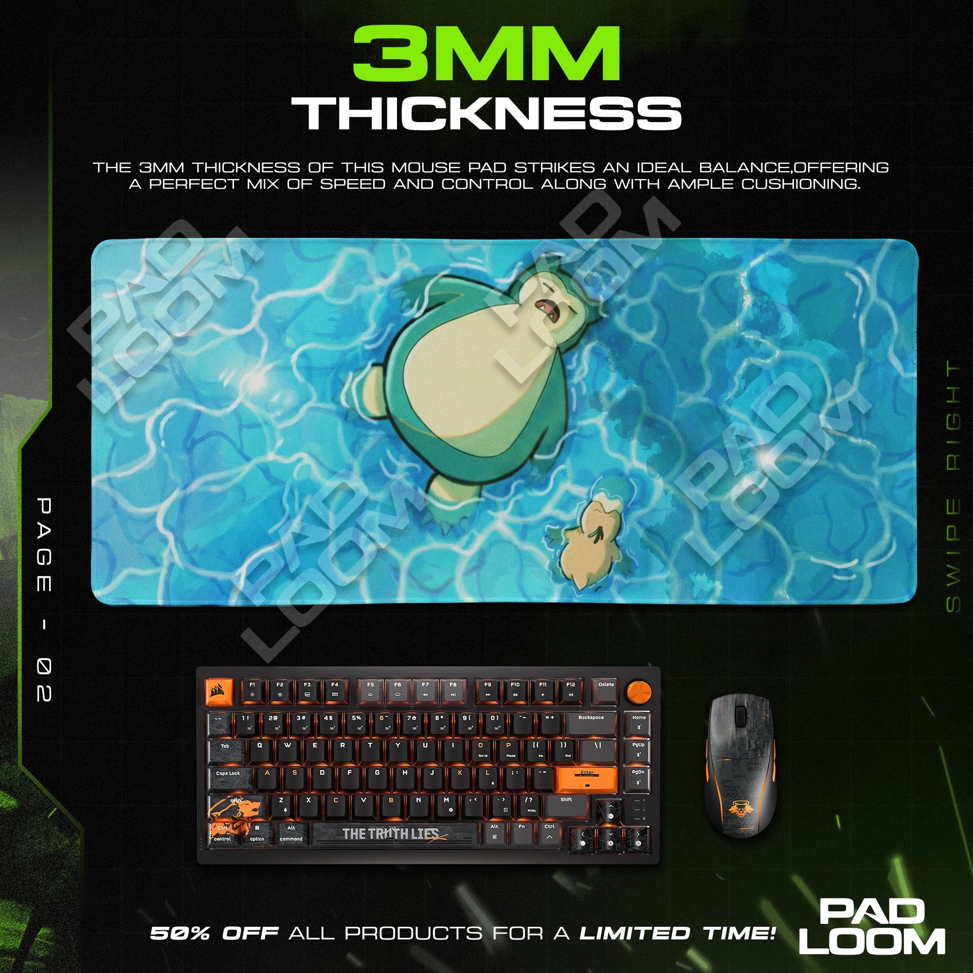 Snorlax Pool Float Mouse Pad - Pokemon Desk Mat