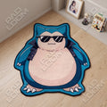Snorlax shaped area rug, die-cut anime gaming rug