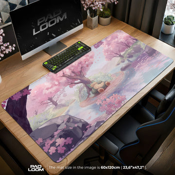 Snorlax Sakura Stream Mouse Pad - Pokémon Desk Mat