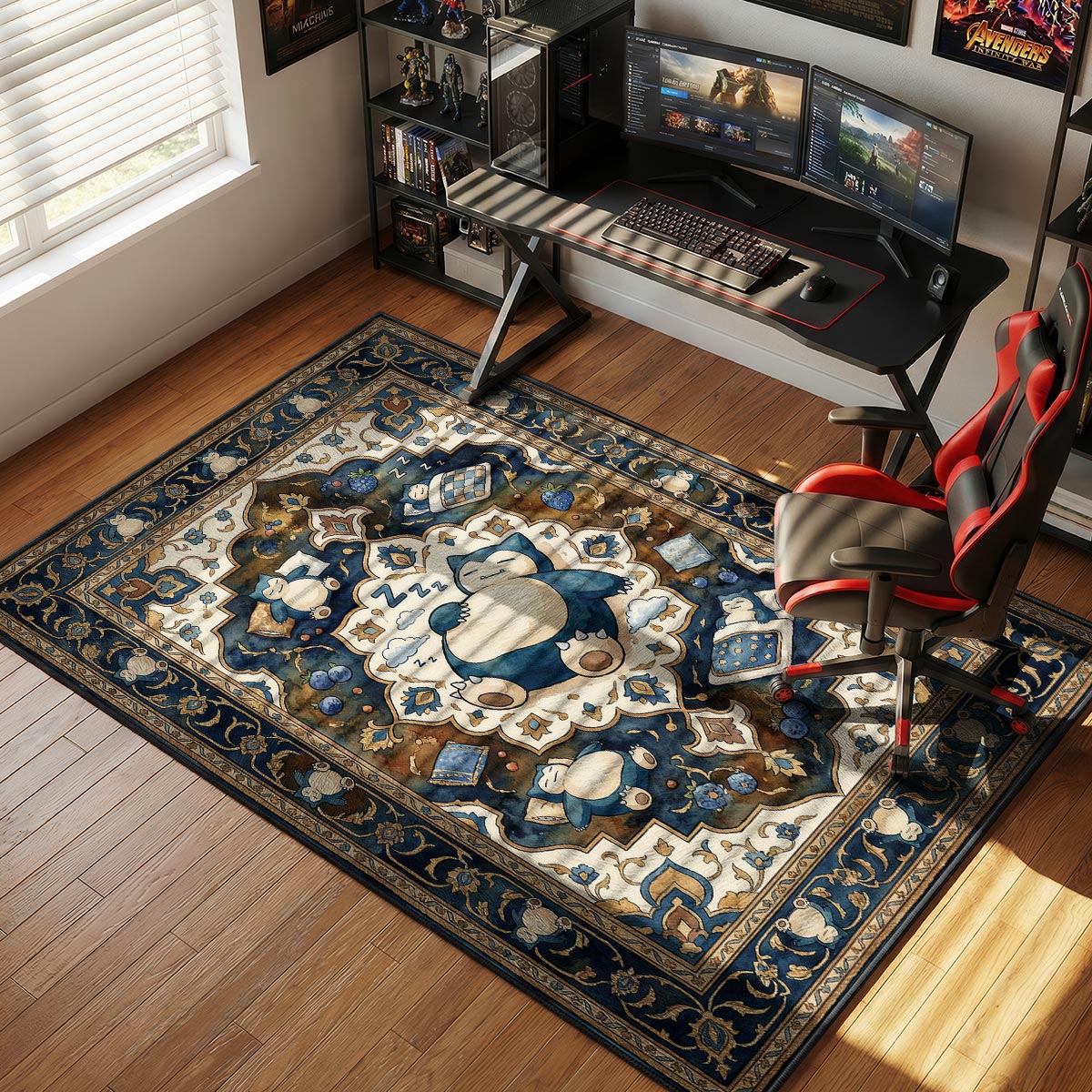 Snorlax Sleeping Chair rug — main product view