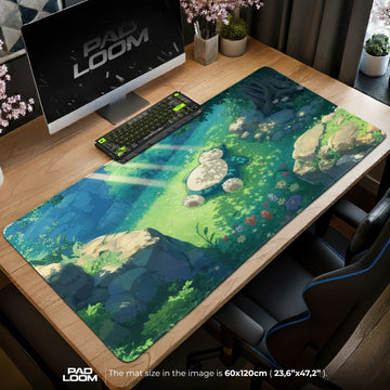 Snorlax Sunbeam Meadow Mouse Pad - Pokémon Desk Mat