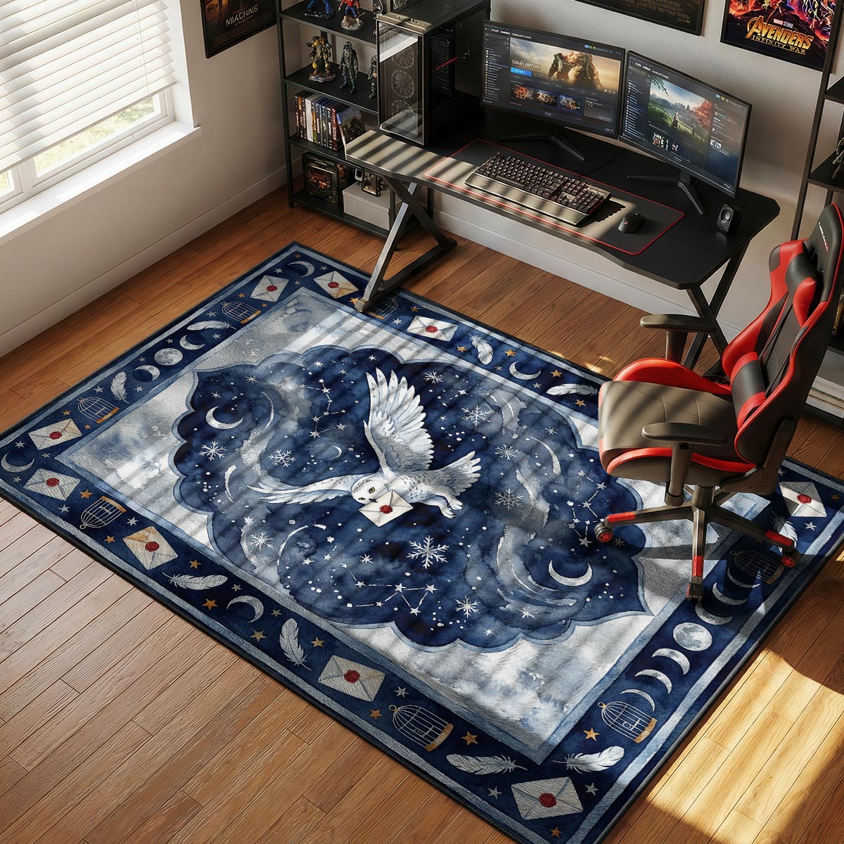 Snowy Owl Magical Letter Harry Potter Room rug — main product view