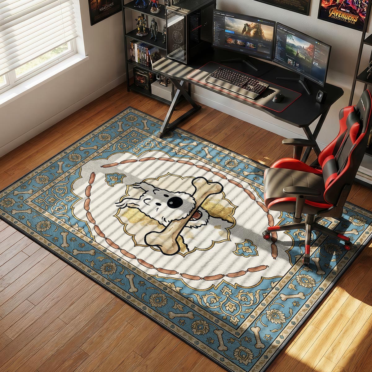 Snowy Bone Tintin Room rug — main product view