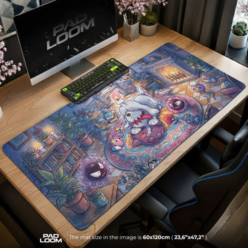 Snubbull Candlelit Room Mouse Pad - Pokemon Desk Mat