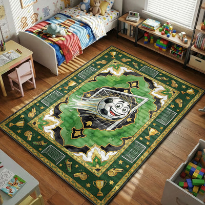 Soccer Goal Champion Rug - Kids Floor Mat