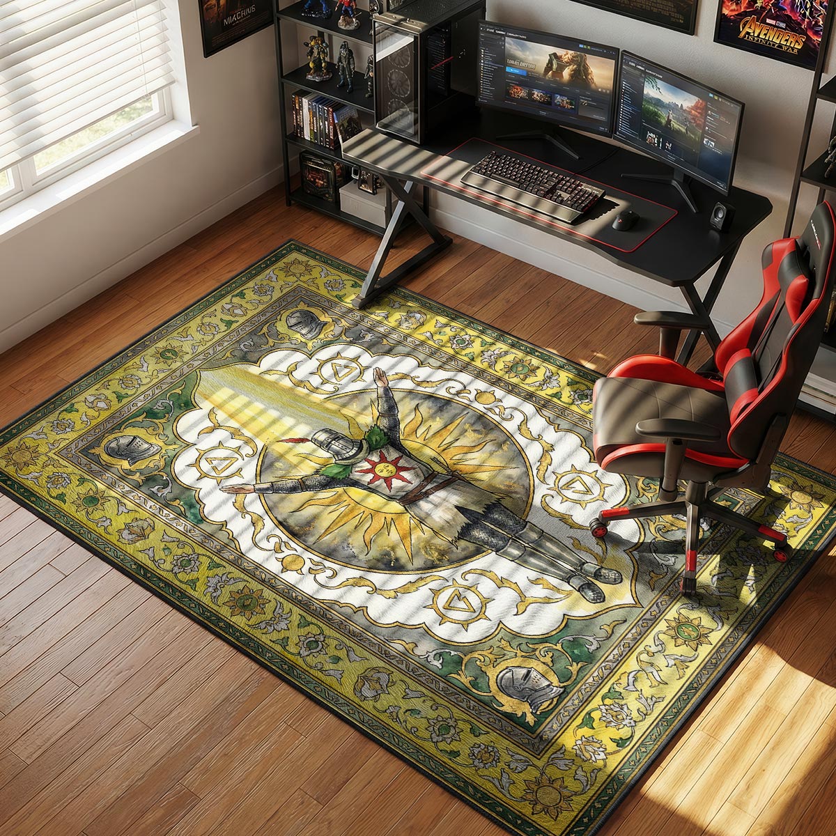 Solaire Lobe die Sonne Teppich - Dunkle Seelen Stuhlmatte