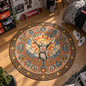 Solaire Praising Round Rug - Dark Souls Chair Mat