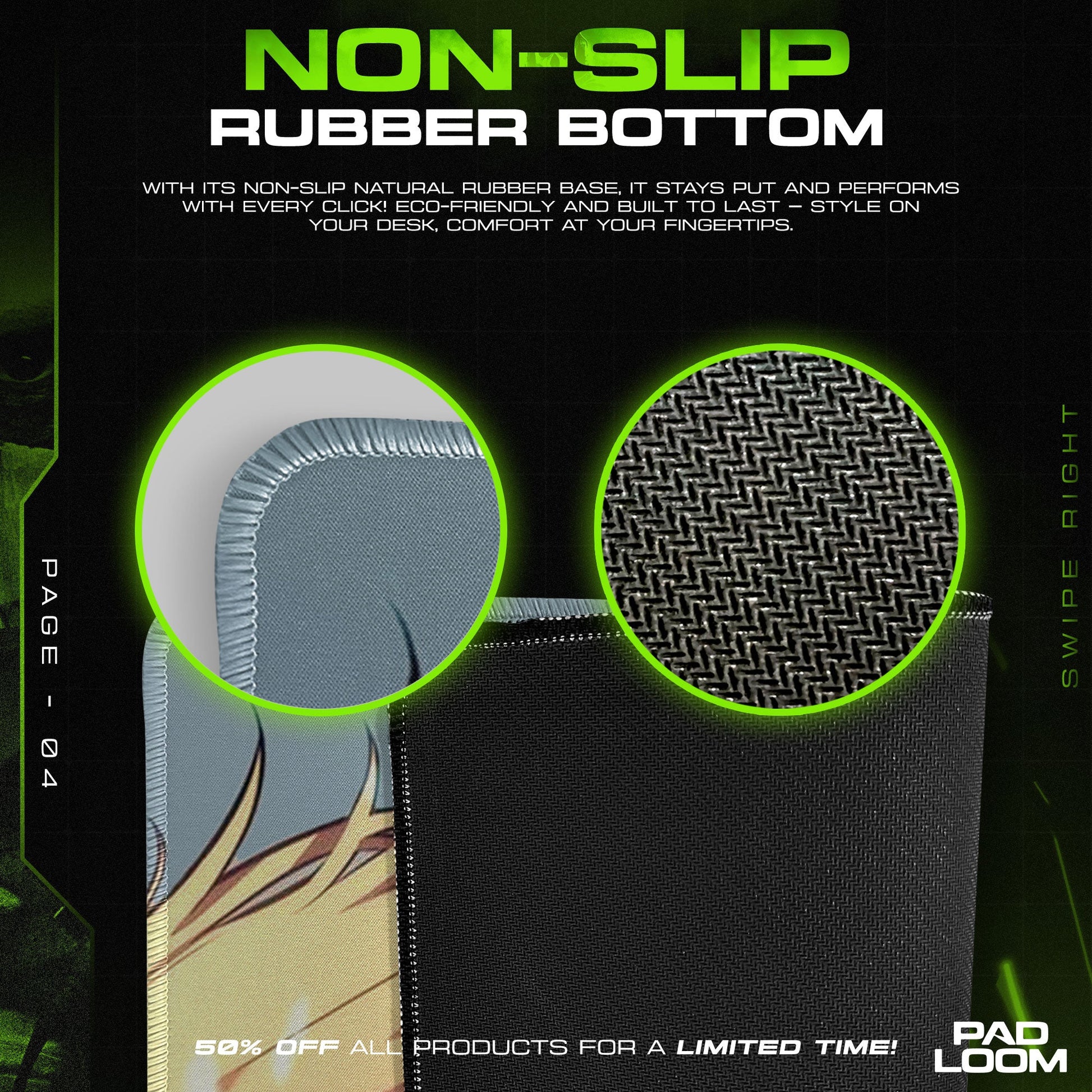 Solo Leveling Mouse Pad - Monarch’s Resolve Gaming Desk Mat Padloom