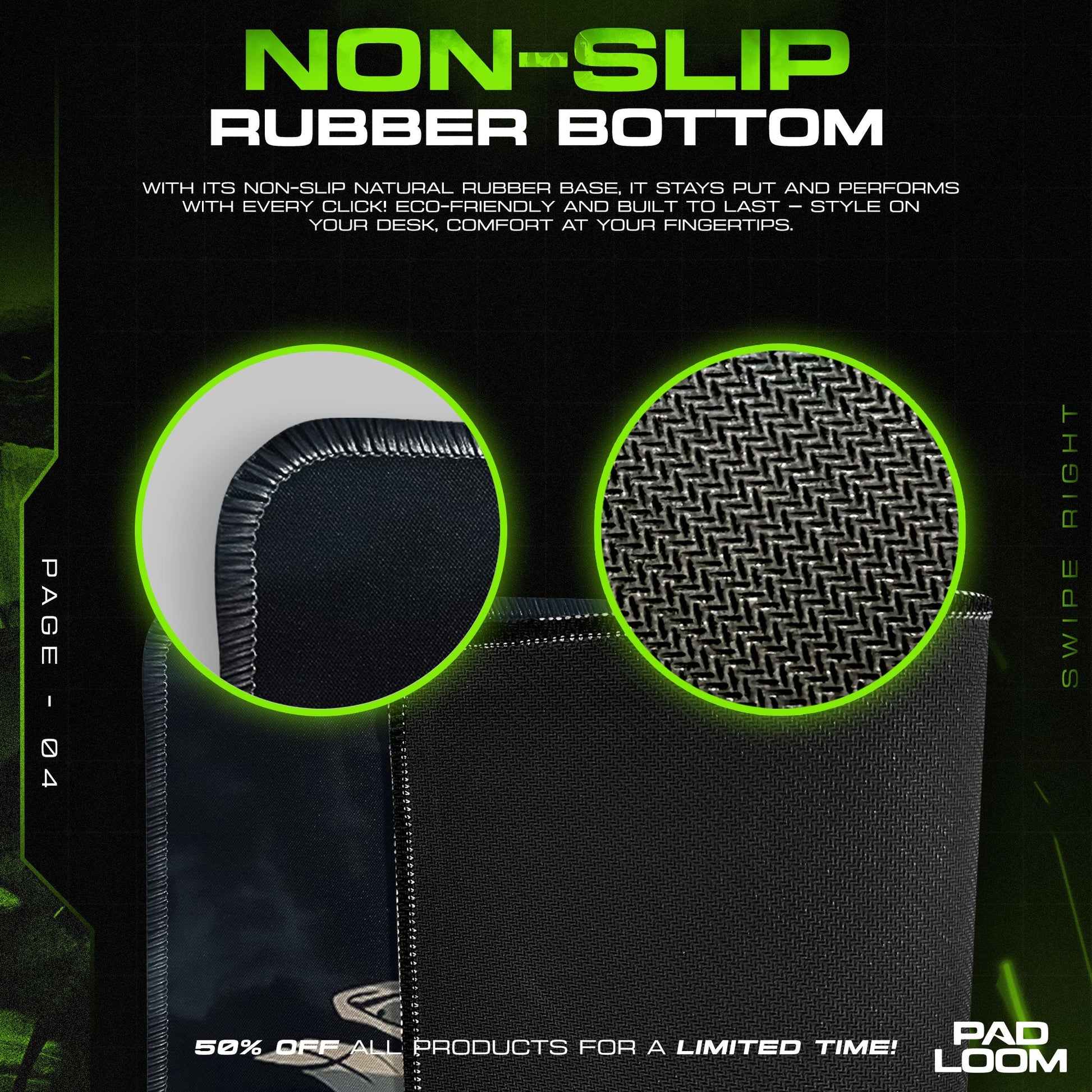 Solo Leveling Mouse Pad - Shadow Hunter Gaming Desk Mat Padloom