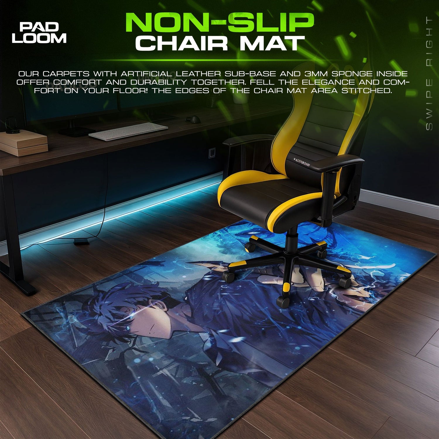 Solo Leveling Mouse Pad - Shadow Realm Anime Desk Mat Padloom