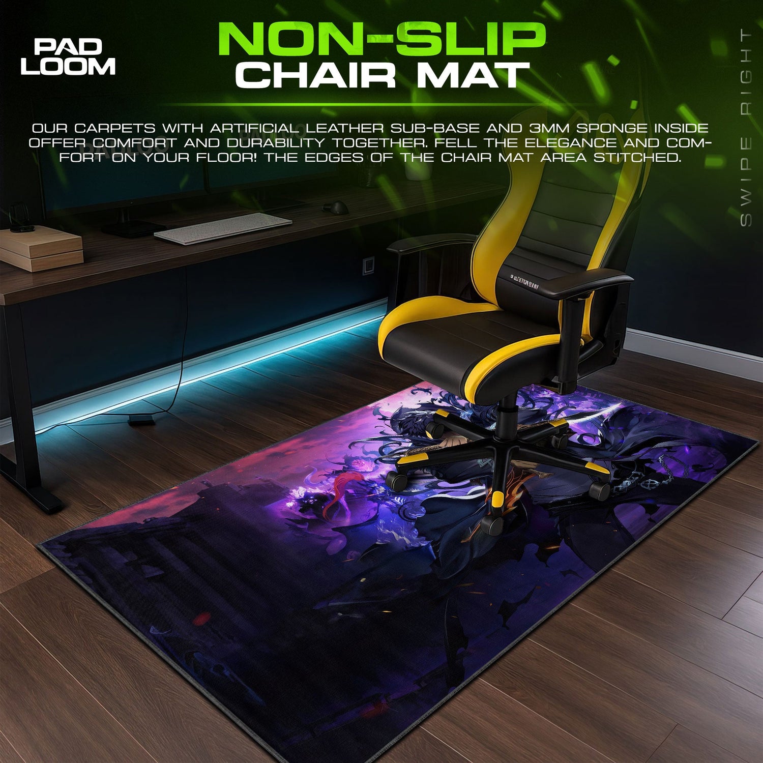 Solo Leveling Shadow Army Mouse Pad – Sung Jinwoo Anime Gaming Desk Mat Padloom