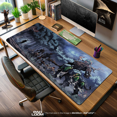 Solo Leveling Shadow Army Rain Scene Mouse Pad – Anime Gaming Desk Mat