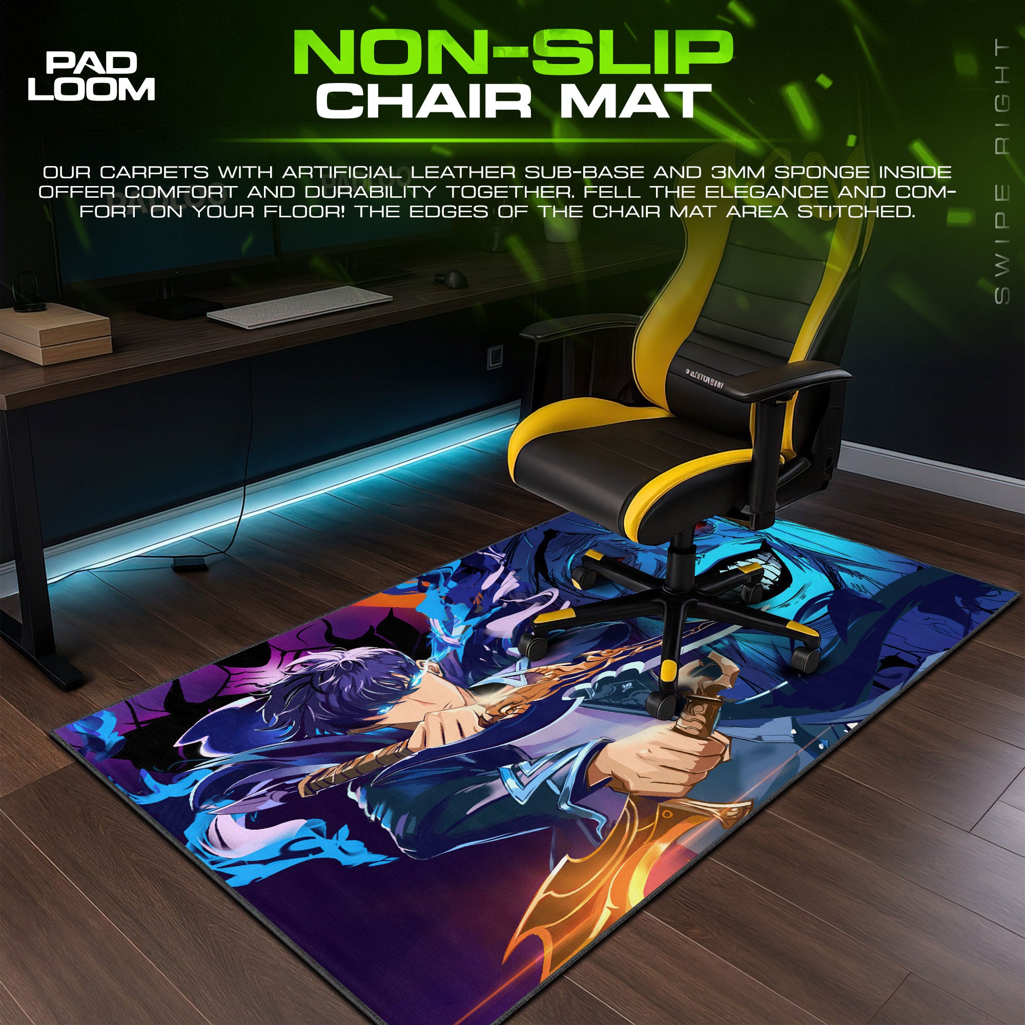 Solo Leveling – Shadow Blade Mouse Pad, Anime Gaming Desk Mat