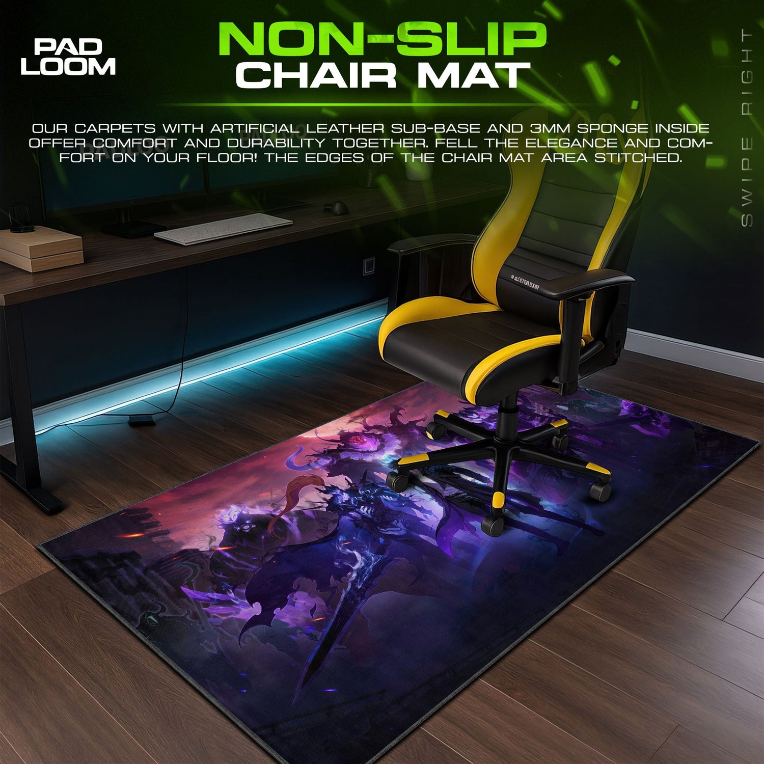 Solo Leveling Shadow Monarch Mouse Pad – Anime Gaming Desk Mat Padloom