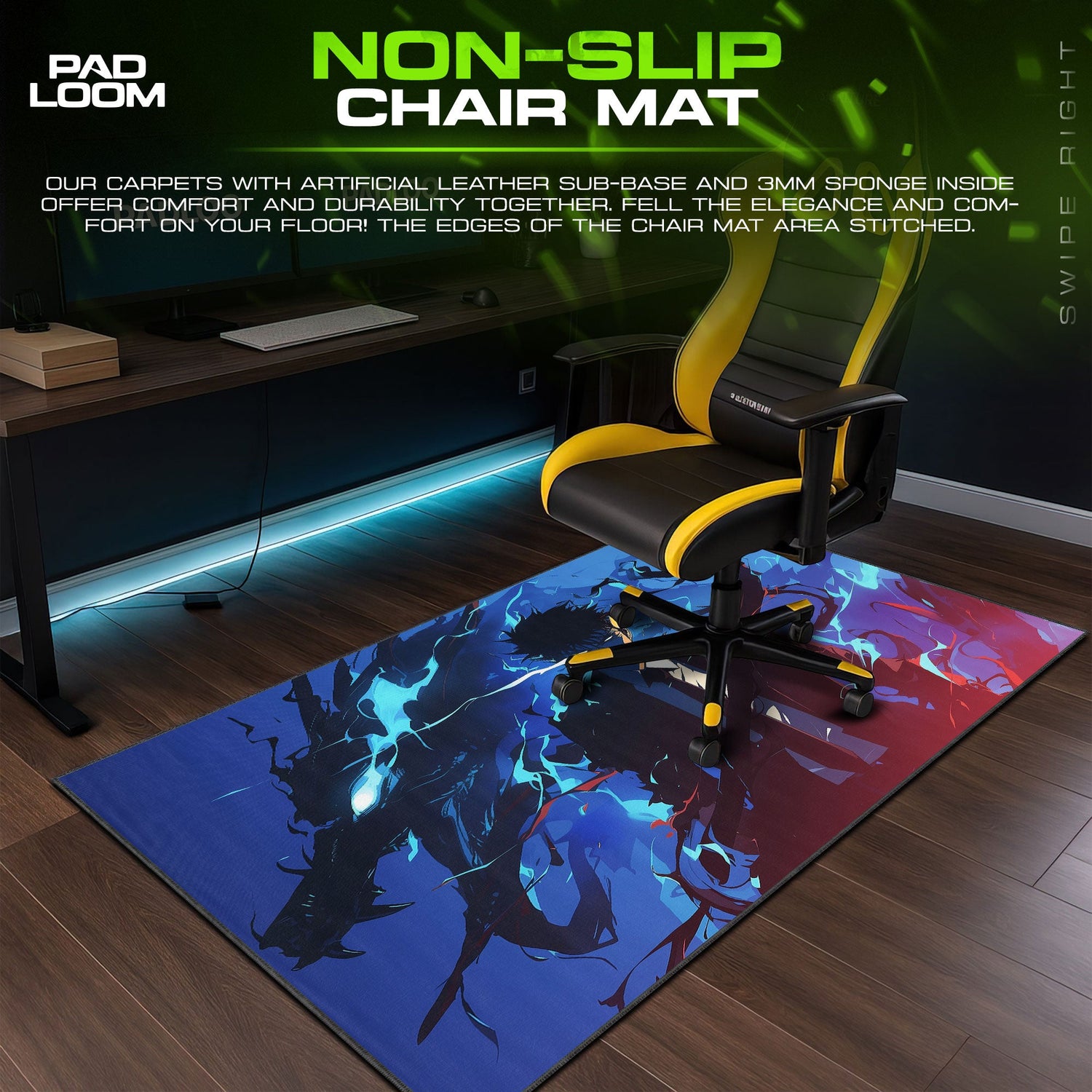 Solo Leveling Sung Jinwoo Mouse Pad – Anime Gaming Desk Mat Padloom