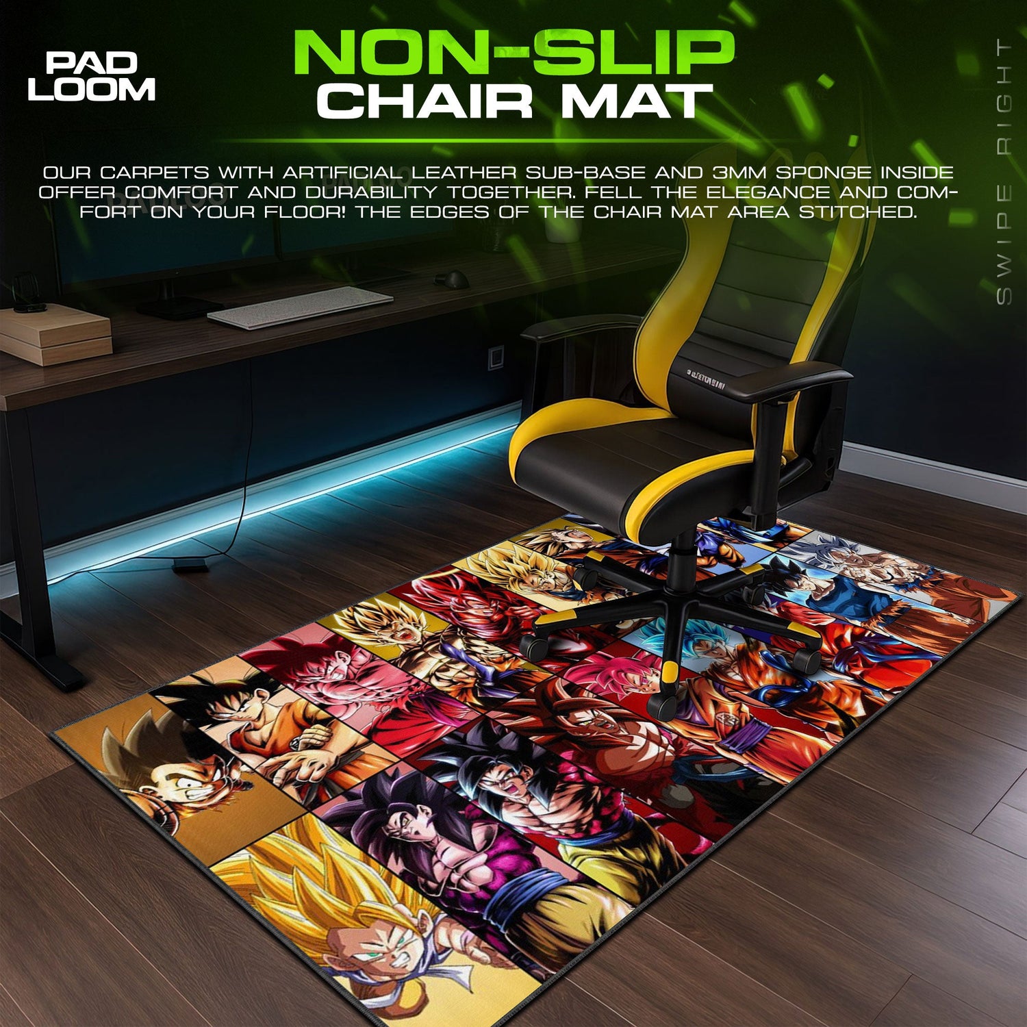 Son Goku Mouse Pad - Limit Breaker Anime Desk Mat Padloom