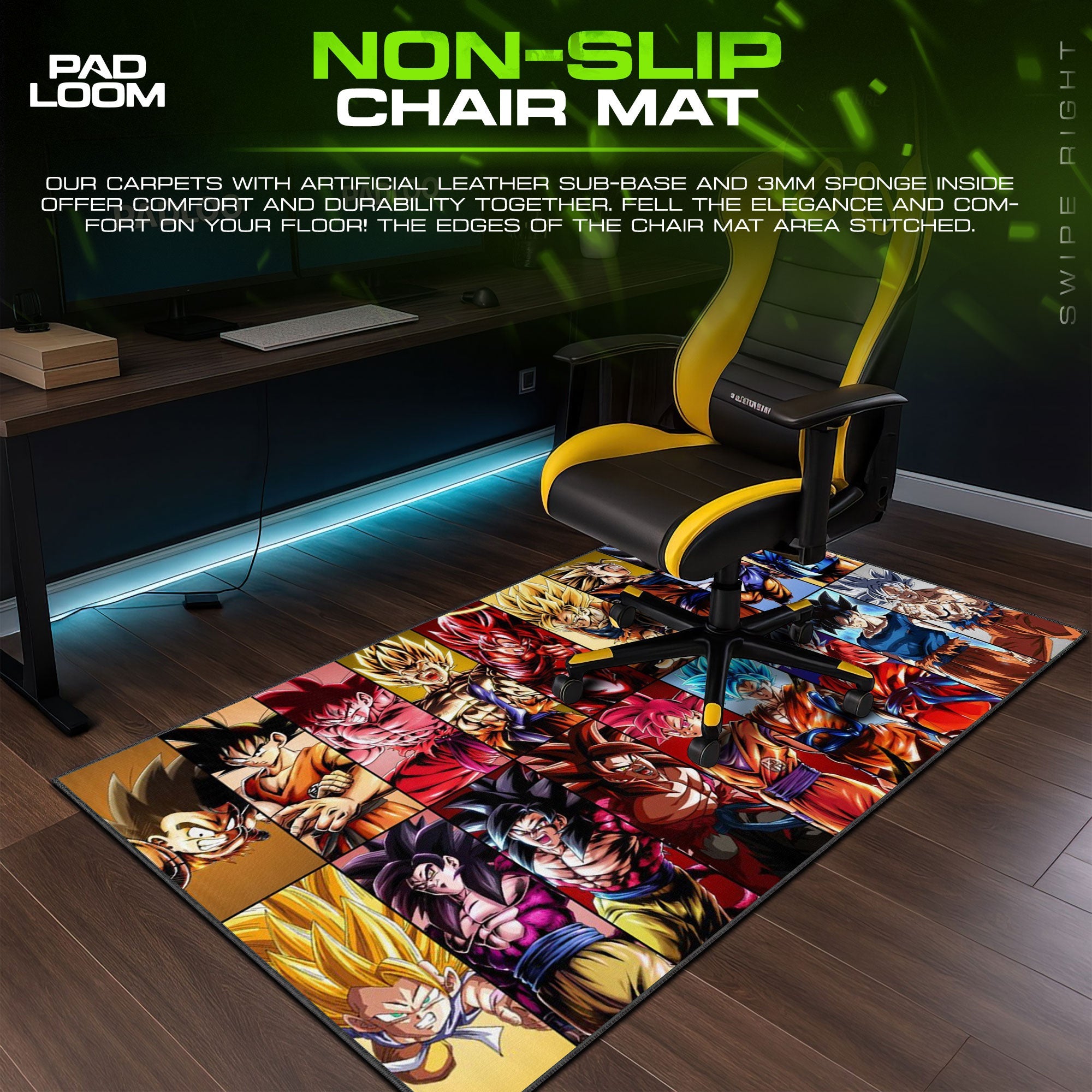 Son Goku Mouse Pad - Limit Breaker Anime Desk Mat Padloom