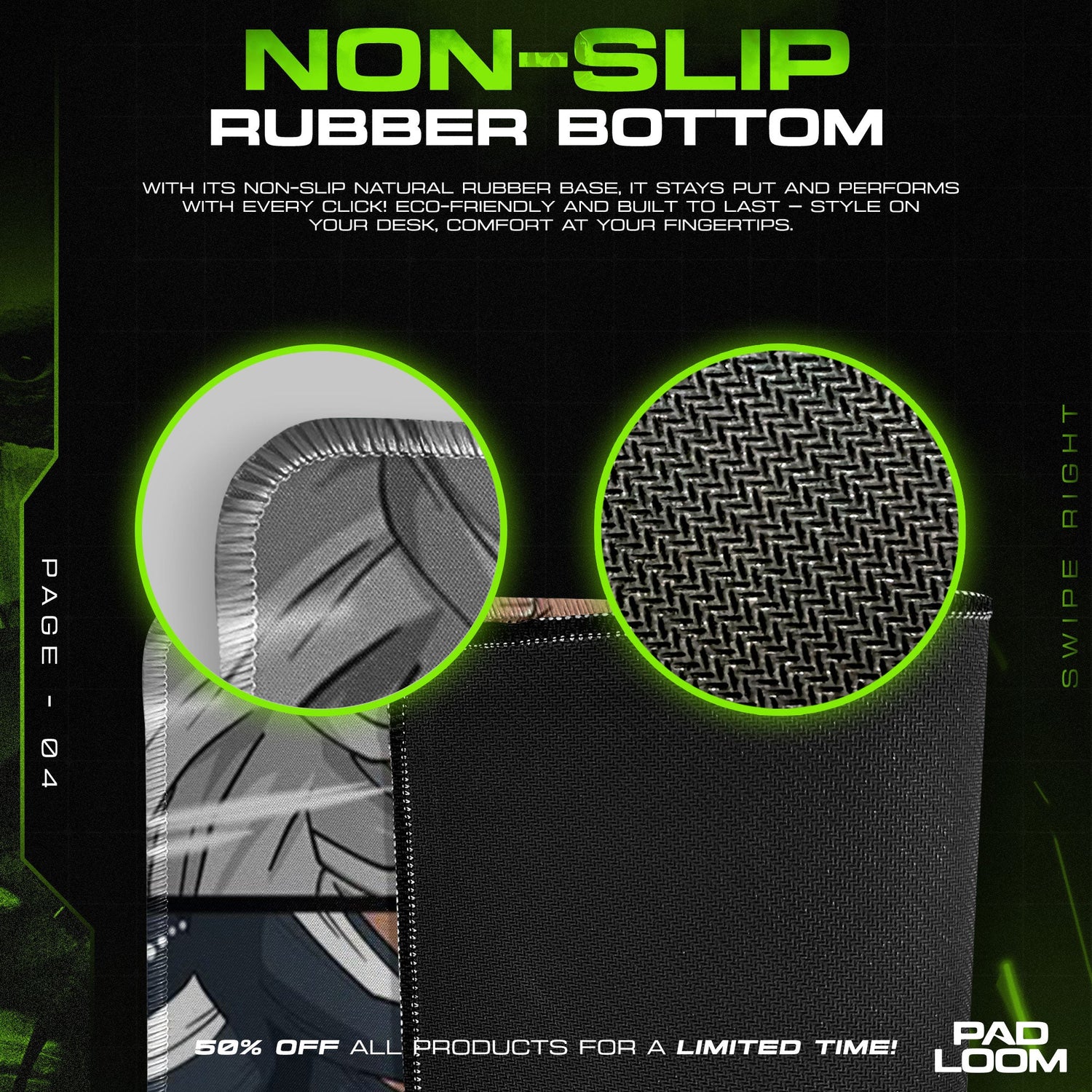 Son Goku Mouse Pad - Power Surge Anime Desk Mat Padloom